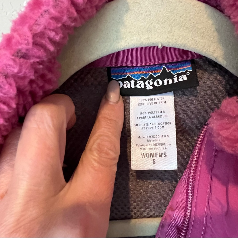 Patagonia Women’s Vintage Full Zip Sweater Jacket Pink Size Small - Picture 3 of 4